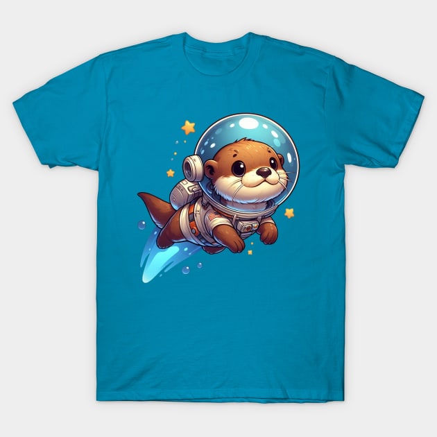 Cute Otter This world Illustration T-Shirt by Dmytro